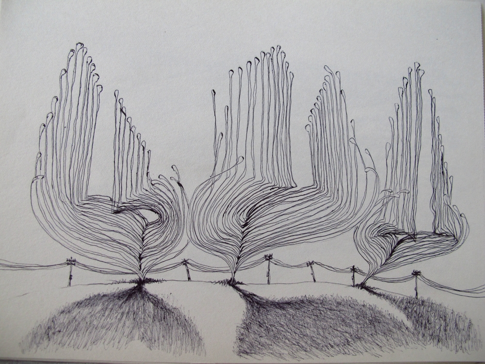 But they can be overcome and something new can always arise with those old ideas. There may be no meaning behind each drawing. The pen tends to go where the hand goes. A sense of discovery tends to follow.