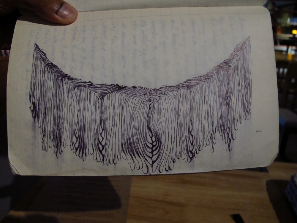 More three-dimensional forms were being played around with... and the experiments had reached into it's 13th notebook.